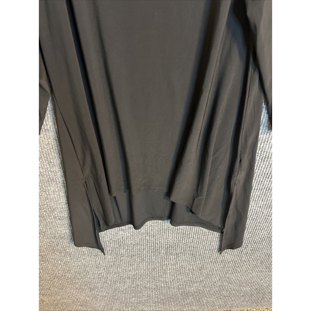 Cato Womens Tunic Blouse Plus Size 18/20 Black Asymmetric Hem Stretchy Comfort - Picture 4 of 10
